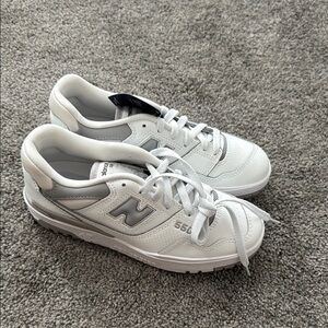 New Balance White and Gray Sneakers